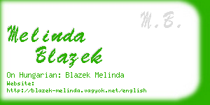 melinda blazek business card